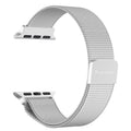 Stainless Steel Link Woven Mesh Infinite Loop Band - The Melbourne in Stainless Steel Large - Compatible with Apple Watch Size 42mm to 45mm