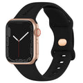Silicone Sports Band Black with Gold Pin - The Noosa Small - Compatible with Apple Watch Size 38mm to 41mm