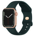 Silicone Sports Band Royal Green with Gold Pin - The Noosa Large - Compatible with Apple Watch Size 42mm to 45mm