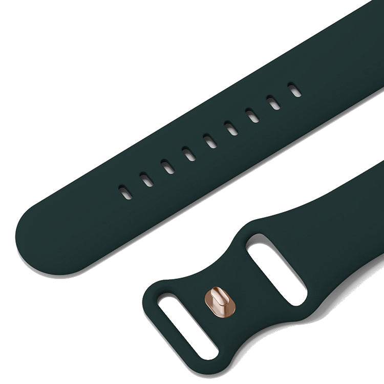 Silicone Sports Band Royal Green with Gold Pin - The Noosa Large - Compatible with Apple Watch Size 42mm to 45mm