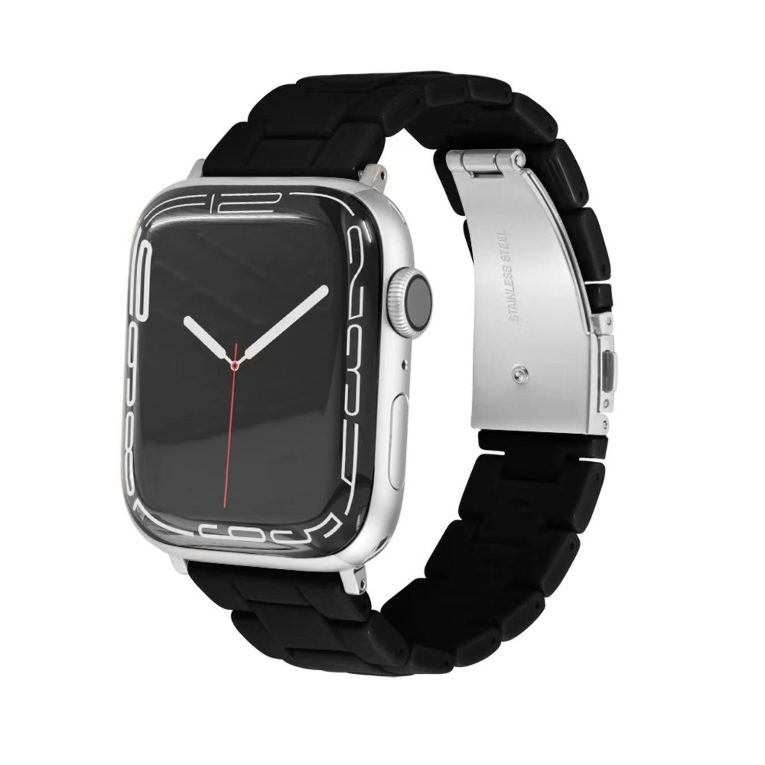 Resin Link Bracelet Band Small - The Sydney Beaches - Manly (Black) - Compatible with Apple Watch Size 38mm to 41mm