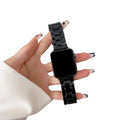 Resin Link Bracelet Band Small - The Sydney Beaches - Manly (Black) - Compatible with Apple Watch Size 38mm to 41mm