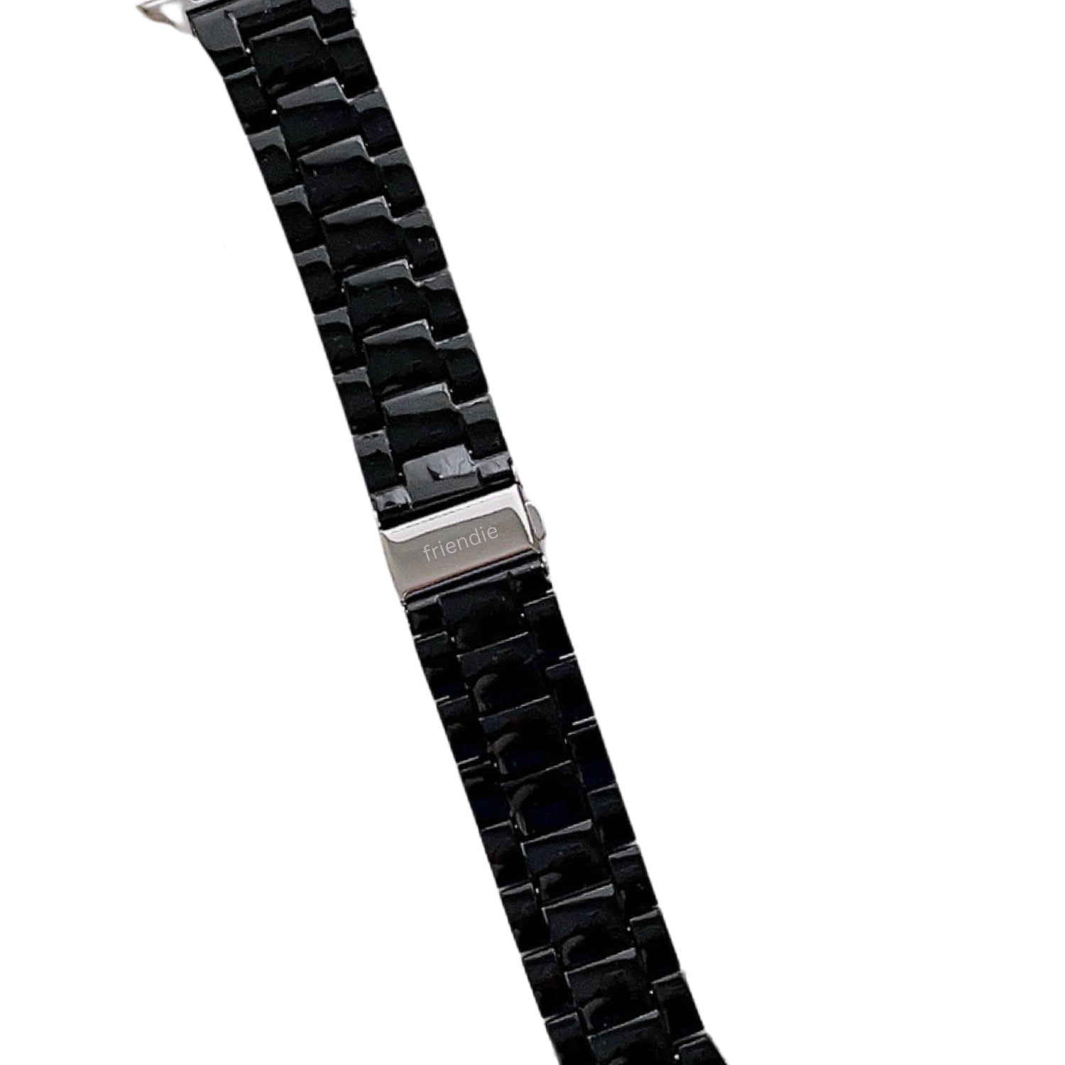 Resin Link Bracelet Band Small - The Sydney Beaches - Manly (Black) - Compatible with Apple Watch Size 38mm to 41mm