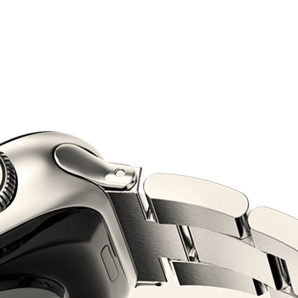 Stainless Steel Link Bracelet Band Small - The Sydney in Titanium - Compatible with Apple Watch Size 38mm to 41mm