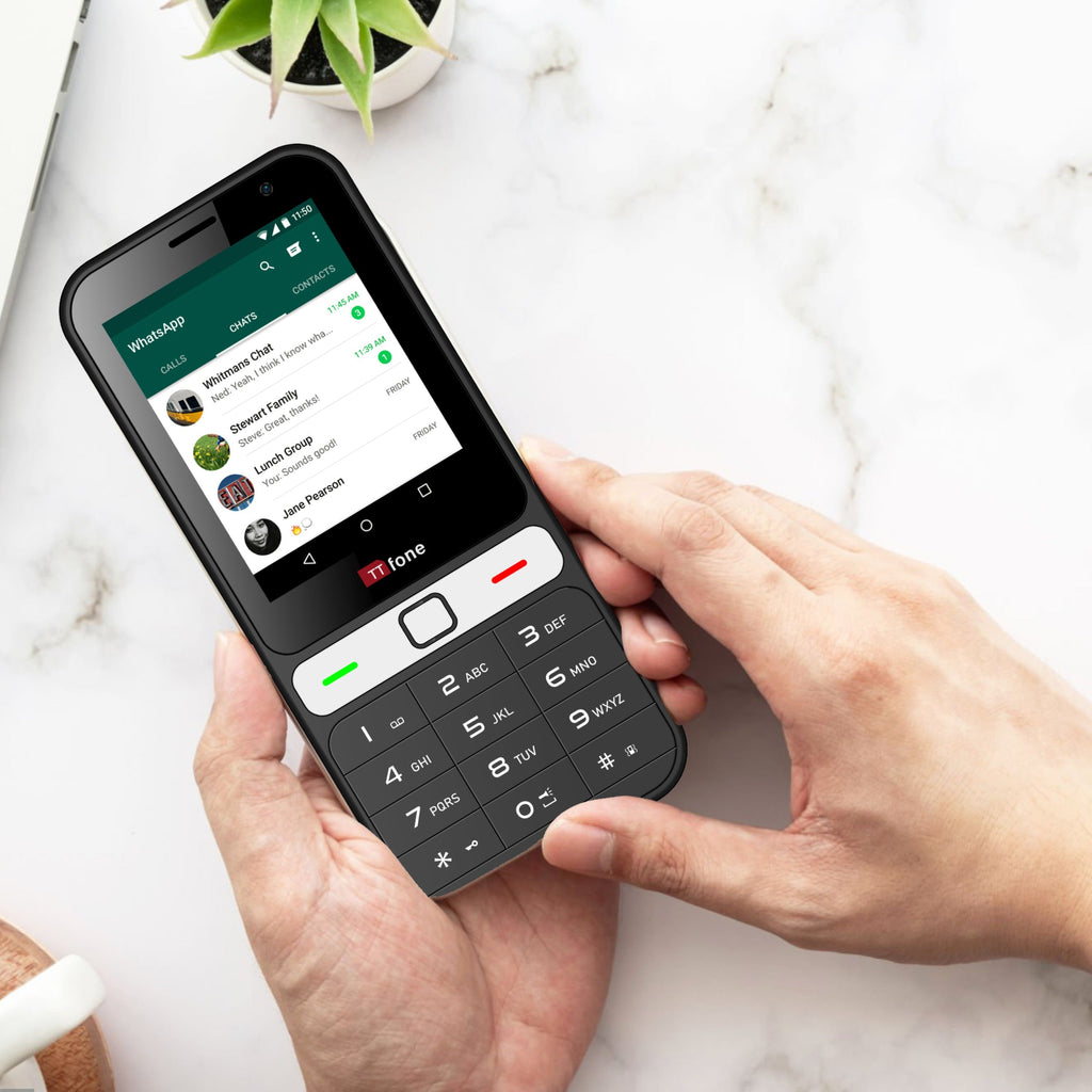 TTfone TT280 4G – Easy to Use Unlocked Mobile, compatible with Vodafone SIM and includes a Dock charger