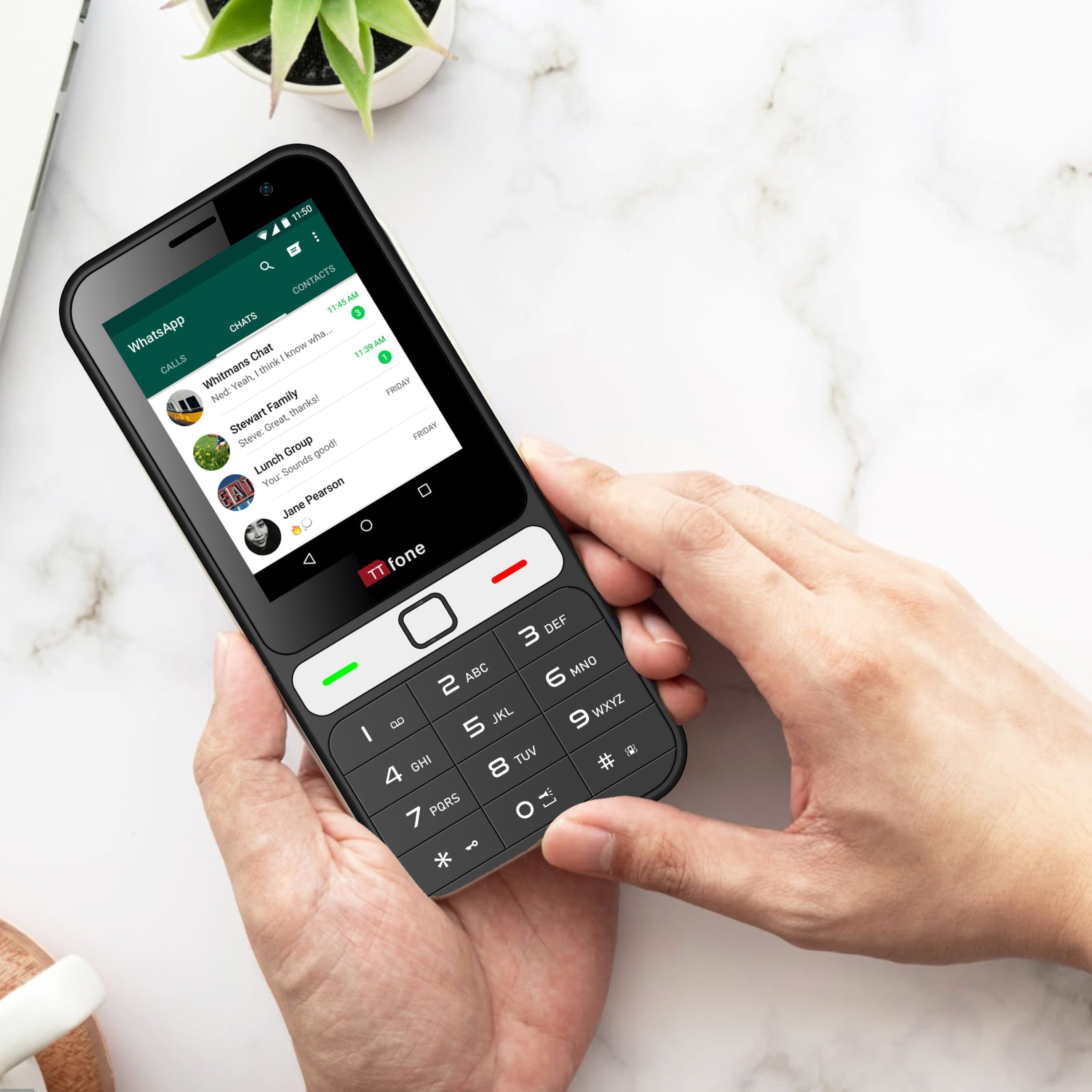TTfone TT280 4G – Easy to Use Unlocked Mobile, compatible with Vodafone SIM and includes a Dock charger