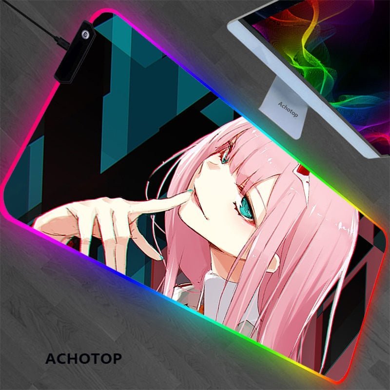 Zero Two RGB Kawaii 3D Keyboard Mat